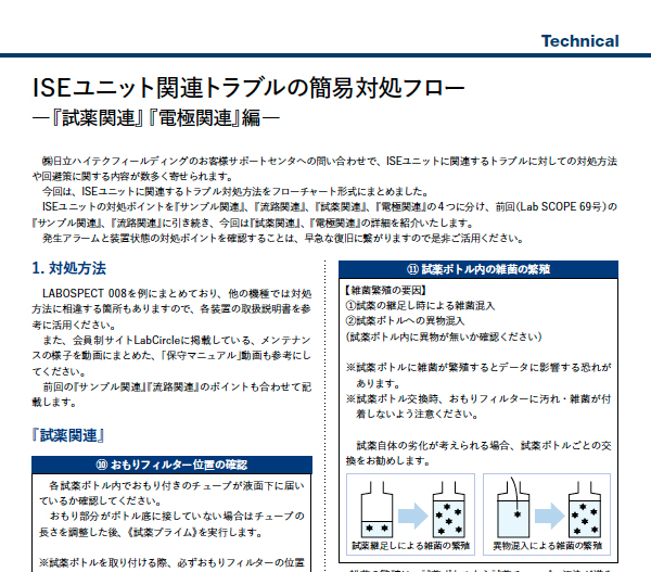 ISEユニット関連トラブルの簡易対処フロー